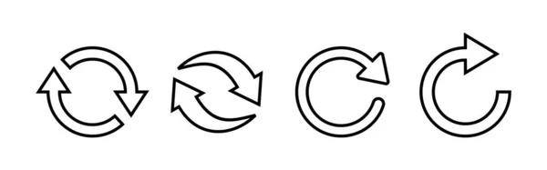 Rafraîchissez Icônes Ensemble Recharger Vecteur Icône Mise Jour Icône Convertir — Image vectorielle