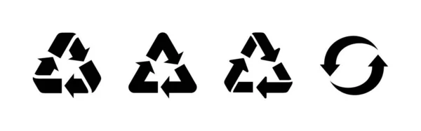 Recycle Pictogrammen Ingesteld Vector Recycle Een Verpakkingsbord Milieu Ico — Stockvector