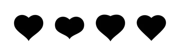 Набор Икон Сердца Значок Вектора Сердца Вектор Значков Lov — стоковый вектор