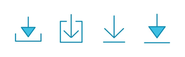 Stáhnout Ikony Nastavené Stahování Vektoru Ico — Stockový vektor