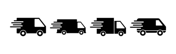 Delivery Icons Set Fast Delivery Icon Fast Shipping Delivery Truck — Stock Vector