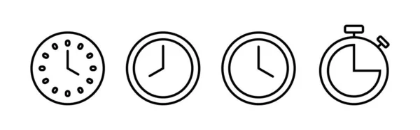 Clock Icons Set Time Icon Vector Clock Vector Ico — Stock Vector