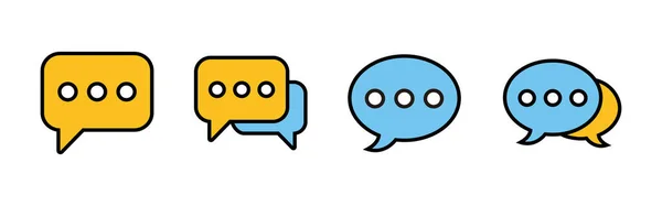 Chat Icons Set Chat Vector Icon Speech Bubbl — Stock Vector
