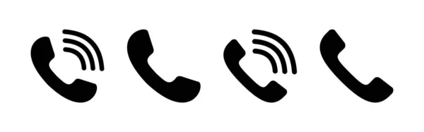 Набор Значков Вызова Вектор Значка Телефона Мобильный Телефон Телефон Ico — стоковый вектор