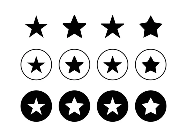 Set Star Icons Star Vector Icon Rating Symbo — Stock Vector