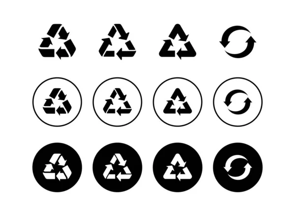 Set Von Recycle Symbolen Vektor Recycling Und Ein Paar Verpackungszeichen — Stockvektor