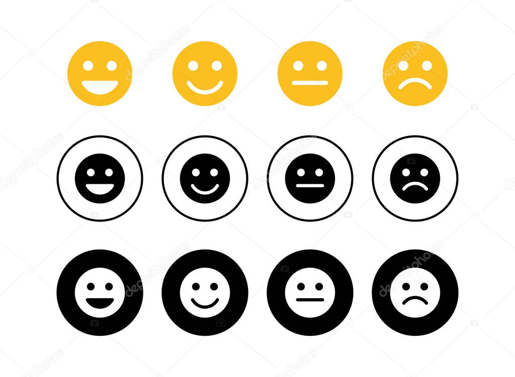 Set of Smile icons. Smile vector icon. Emoticon Icon vector. Emoj