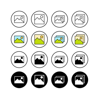 Resim simgeleri seti. Resim vektör simgesi. fotoğraf galerisi simgesi vektosu