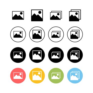 Resim simgeleri seti. Resim vektör simgesi. fotoğraf galerisi simgesi vektosu