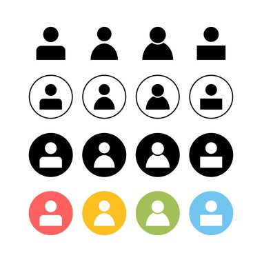 Bir grup insan ikonu. Kişi simgesi. Kullanıcı vektörü ico