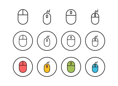 Bilgisayar Fare Simgeleri kümesi. Bilgisayar fare vektörü ico