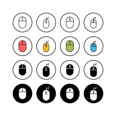 Bilgisayar Fare Simgeleri kümesi. Bilgisayar fare vektörü ico