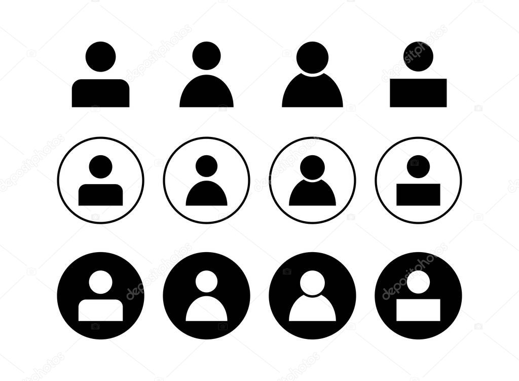Set of people icons. person icon. User vector ico