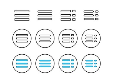 Menü Simgeleri Seti. Web menüsü ico