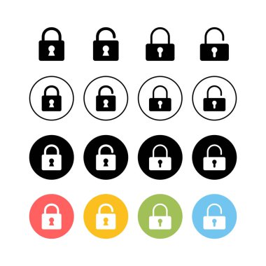 Kilit simgeleri. Şifreleme simgesi. Güvenlik sembolü. Güvenli. Privat