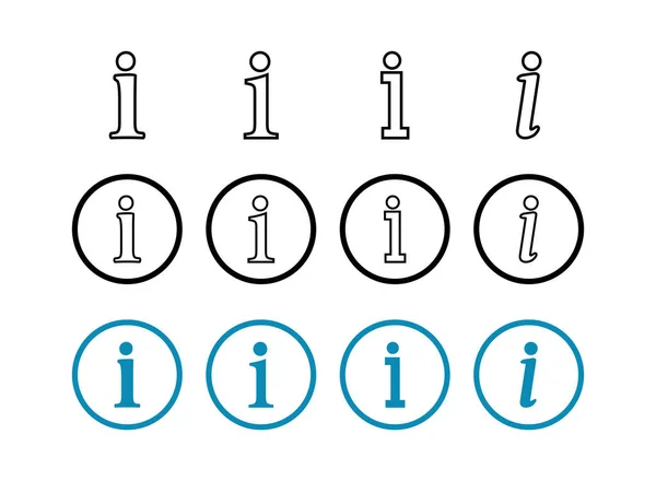 Információs Ikonok Sorozata Infó Jel Rólad — Stock Vector