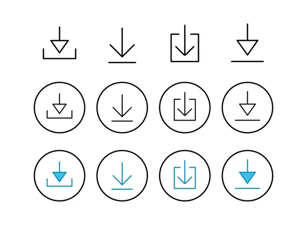 다운로드 아이콘들의 집합입니다 벡터를 다운로드한다 — 스톡 벡터
