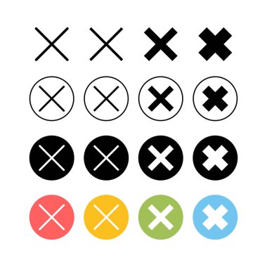 Yakın simgeler dizisi. Simgeyi sil. sil, iptal et, simgeden çık