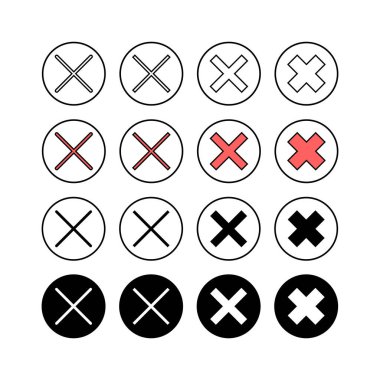 Yakın simgeler dizisi. Simgeyi sil. sil, iptal et, simgeden çık