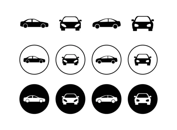 Набор Иконок Автомобилей Автомобильная Иконка — стоковый вектор