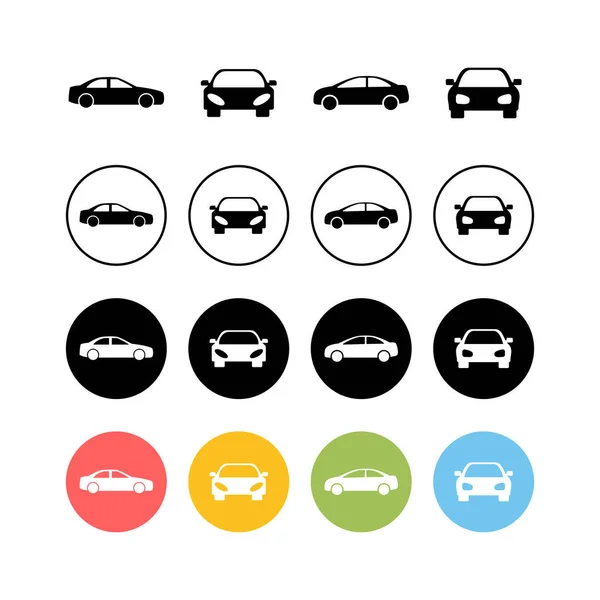 Conjunto Iconos Coches Icono Del Coche Vecto — Archivo Imágenes Vectoriales