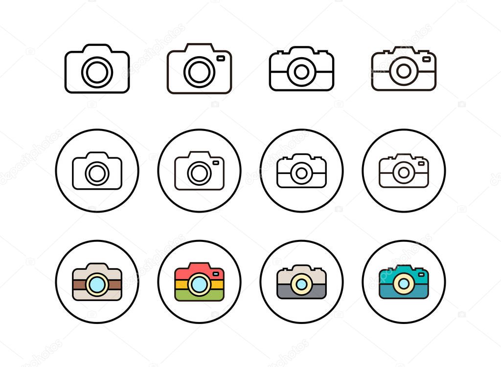 set of Camera Icons . Camera symbol. Camera vector ico