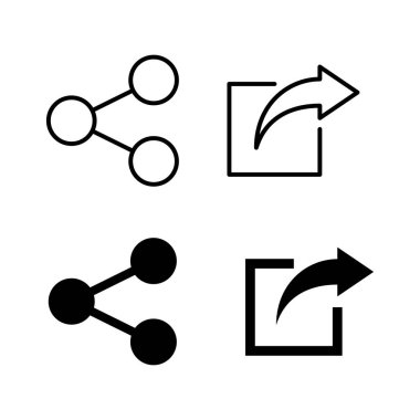 Paylaşım simgeleri. Vektör simgesini paylaş