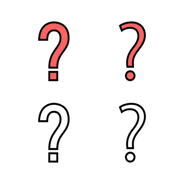 Eine Reihe Von Fragen Symbolen Fragezeichen Hilfe Symbol Faq — Stockvektor