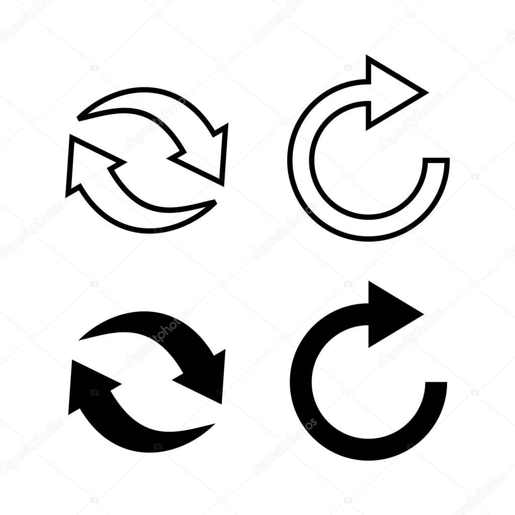 Set of Refresh icons. Reload icon vector. Update icon. convert icon