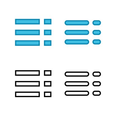 Menü Simgeleri Seti. Web menü simgesi