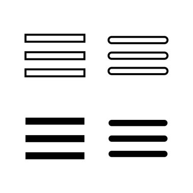 Menü Simgeleri Seti. Web menü simgesi