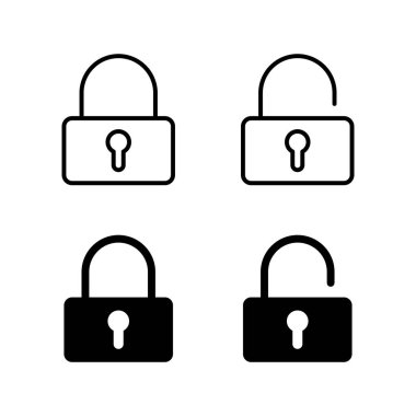 Kilit simgeleri. Şifreleme simgesi. Güvenlik sembolü. Güvenli. Özel