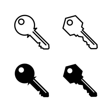 Anahtar simgeleri. Anahtar vektör simgesi. Anahtar simgesi