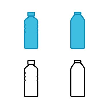 Bir dizi şişe ikonu. Şişe simgesi vektörü