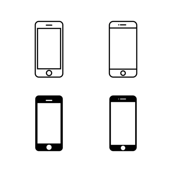 Een Set Telefoonpictogrammen Telefoon Icoon Vector Mobiele Telefoon Telefoon Symbool — Stockvector