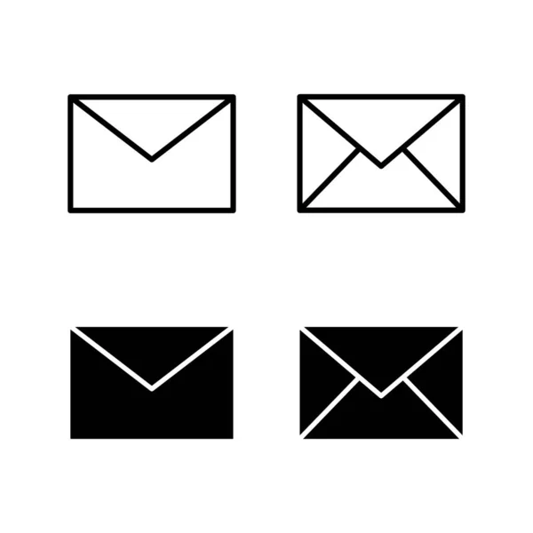 Set Icone Mail Icona Mail Illustrazione Busta Messaggio — Vettoriale Stock