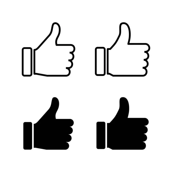 Set Icons Thumbs Icon Social Media Icon — Stock Vector