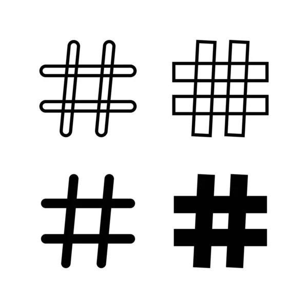 Set Hashtag Icons Hashtag Icon Vector — Stock Vector