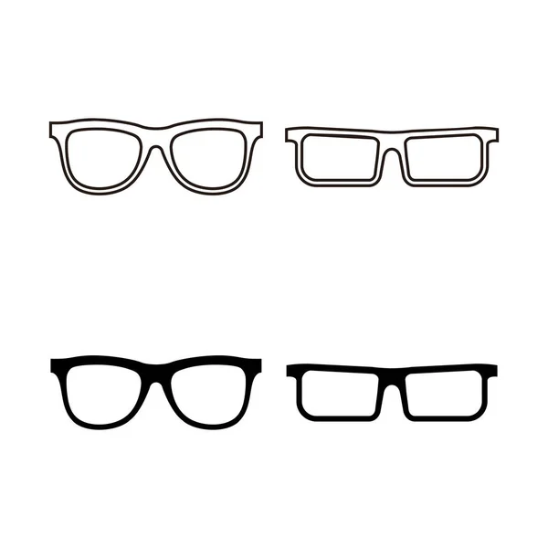 Set Glasses Icons Vector Stylish Eyeglasses Glasses Icon Optical Concept — Stock Vector