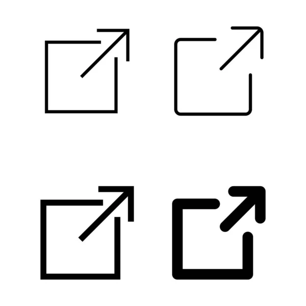 Set Icone Link Icona Del Vettore Collegamento Simbolo Link Esterno — Vettoriale Stock
