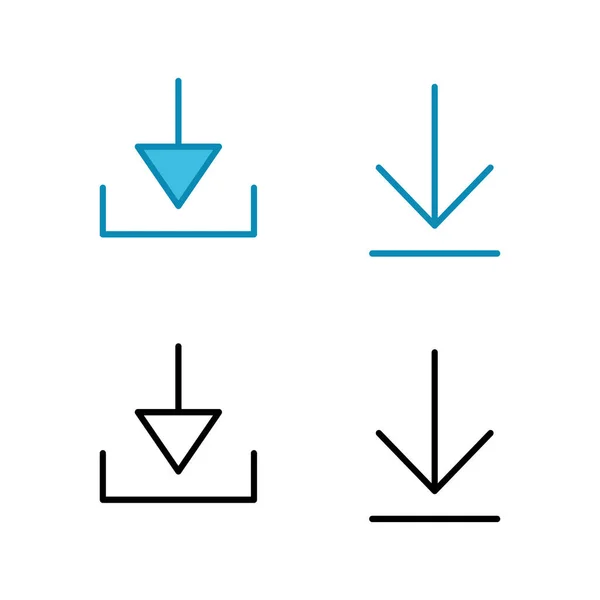 Набір Піктограм Звантаження Звантаження Векторної Піктограми — стоковий вектор