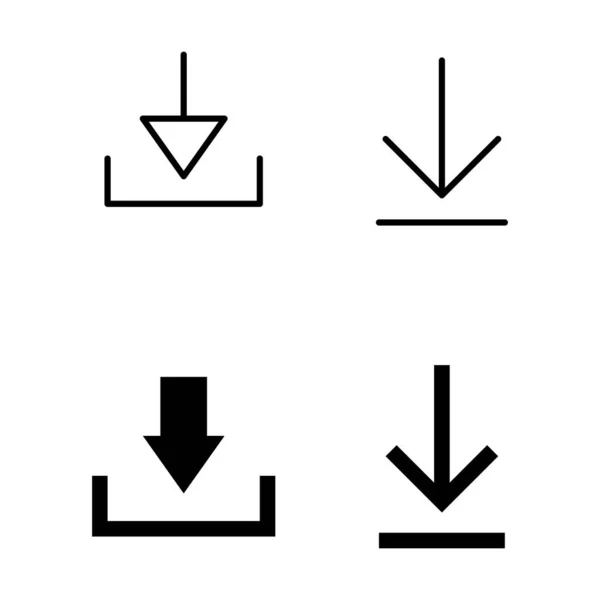 Set Download Icons Downloading Vector Icon — Stock Vector