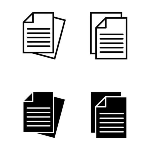 Conjunto Iconos Documento Icono Papel Icono Archivo — Archivo Imágenes Vectoriales