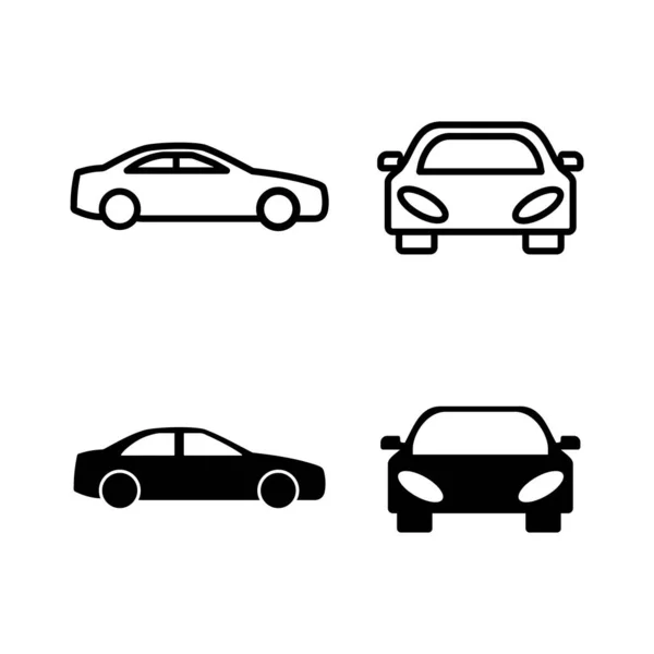 Conjunto Iconos Coches Coche Icono Vector — Vector de stock