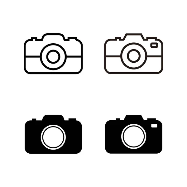 Reihe Von Kamera Ikonen Kamerasystem Kamera Vektor Symbol — Stockvektor