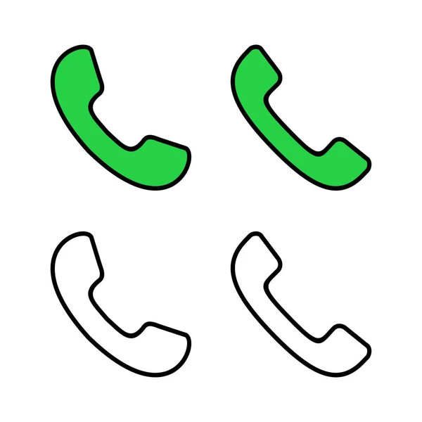 Reihe Von Call Symbolen Telefon Symbolvektor Handy Telefon Symbol — Stockvektor