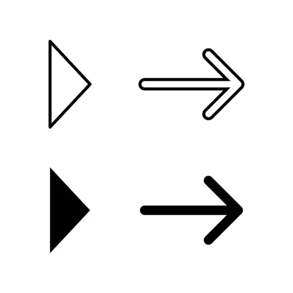 Set Arrow Icons Arrow Symbol Arrow Vector Icon — Stock Vector