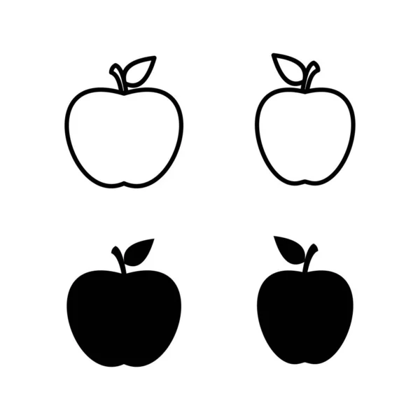 Set Van Apple Pictogrammen Apple Vector Pictogram — Stockvector