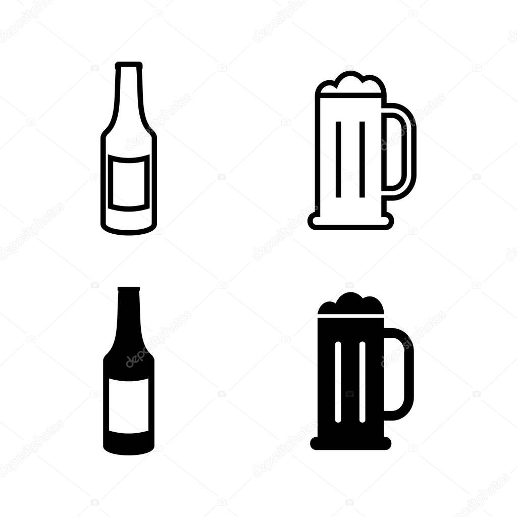 Set of Beer icons. Beer Icon vector
