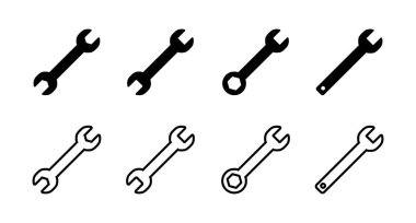 İngiliz anahtarı simgeleri. Anahtar vektör simgesi. Anahtar sembolü